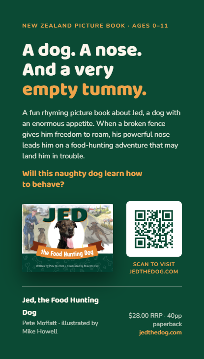 Front of the A5 Jed flyer